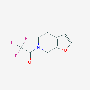 molecular formula C9H8F3NO2 B060564 FURO[2,3-C]PYRIDINE, 4,5,6,7-TETRAHYDRO-6-(TRIFLUOROACETYL)- (9CI) CAS No. 179061-04-2
