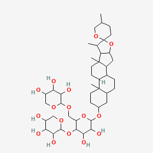 Spirostan-3-yl pentopyranosyl-(1->4)-[pentopyranosyl-(1->6)]hexopyranoside