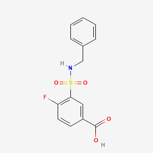 molecular formula C14H12FNO4S B6056520 3-(Benzylsulfamoyl)-4-fluorobenzoic acid 