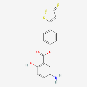 [4-(5-Sulfanylidenedithiol-3-yl)phenyl] 5-amino-2-hydroxybenzoate