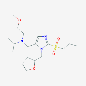 N-(2-methoxyethyl)-N-{[2-(propylsulfonyl)-1-(tetrahydro-2-furanylmethyl)-1H-imidazol-5-yl]methyl}-2-propanamine