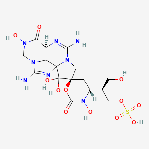 [(2S)-2-[(4R,6R,8'S,15'S)-3',10'-diamino-3,6',14',14'-tetrahydroxy-2,7'-dioxospiro[1,3-oxazinane-6,13'-2,4,6,9,11-pentazatetracyclo[6.6.1.01,11.04,15]pentadeca-2,9-diene]-4-yl]-3-hydroxypropyl] hydrogen sulfate