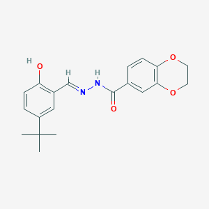 N'-(5-tert-butyl-2-hydroxybenzylidene)-2,3-dihydro-1,4-benzodioxine-6-carbohydrazide