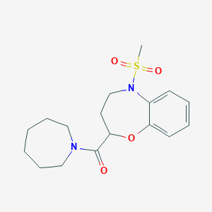 2-(1-azepanylcarbonyl)-5-(methylsulfonyl)-2,3,4,5-tetrahydro-1,5-benzoxazepine