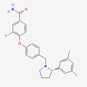 (S)-4-(4-((2-(3,5-diMethylphenyl)pyrrolidin-1-yl)Methyl)phenoxy)-3-fluorobenzaMide