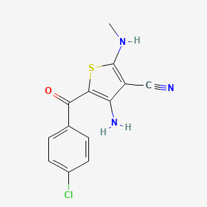 4-amino-5-(4-chlorobenzoyl)-2-(methylamino)thiophene-3-carbonitrile
