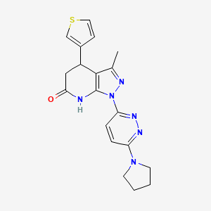 3-methyl-1-[6-(1-pyrrolidinyl)-3-pyridazinyl]-4-(3-thienyl)-1,4,5,7-tetrahydro-6H-pyrazolo[3,4-b]pyridin-6-one
