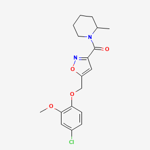 1-({5-[(4-chloro-2-methoxyphenoxy)methyl]-3-isoxazolyl}carbonyl)-2-methylpiperidine