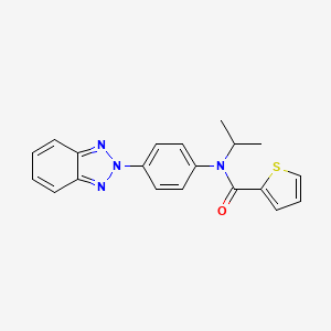 molecular formula C20H18N4OS B6056859 N-[4-(2H-BENZOTRIAZOL-2-YL)PHENYL]-N-ISOPROPYL-2-THIOPHENECARBOXAMIDE 