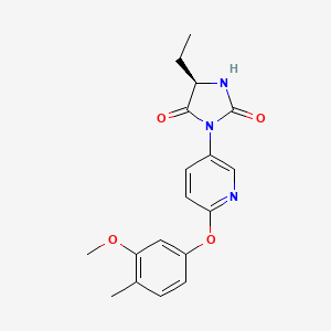 5R-ethyl-3-[6-(3-methoxy-4-methylphenoxy)-3-pyridinyl]-2,4-imidazolidinedione