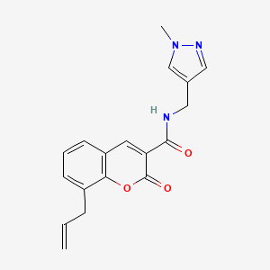 molecular formula C18H17N3O3 B6056914 N-[(1-methyl-1H-pyrazol-4-yl)methyl]-2-oxo-8-(prop-2-en-1-yl)-2H-chromene-3-carboxamide 
