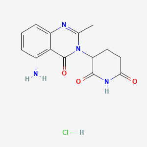 molecular formula C14H15ClN4O3 B605696 Avadomide hydrochloride CAS No. 1398053-45-6