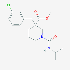 molecular formula C19H27ClN2O3 B6056978 ethyl 3-(3-chlorobenzyl)-1-[(isopropylamino)carbonyl]-3-piperidinecarboxylate 
