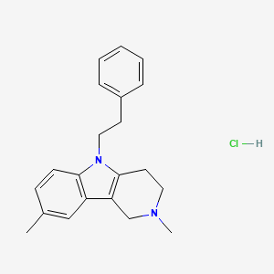 2,8-Dimethyl-5-phenethyl-2,3,4,5-tetrahydro-1H-pyrido[4,3-b]indole hydrochloride
