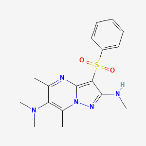 N2,N6,N6,5,7-pentamethyl-3-(phenylsulfonyl)pyrazolo[1,5-a]pyrimidine-2,6-diamine