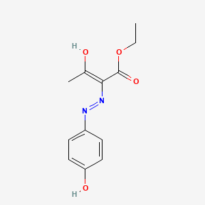 molecular formula C12H14N2O4 B6057124 ethyl (2Z)-2-[(4-hydroxyphenyl)hydrazinylidene]-3-oxobutanoate 