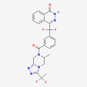 4-[[3-[3-(1,1-difluoroethyl)-6-methyl-6,8-dihydro-5H-[1,2,4]triazolo[4,3-a]pyrazine-7-carbonyl]phenyl]-difluoromethyl]-2H-phthalazin-1-one