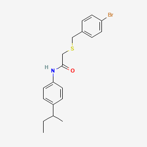 2-{[(4-bromophenyl)methyl]sulfanyl}-N-[4-(butan-2-yl)phenyl]acetamide