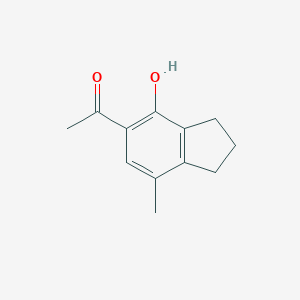 molecular formula C12H14O2 B060572 1-(4-Hydroxy-7-methyl-indan-5-yl)-ethanone CAS No. 175136-13-7