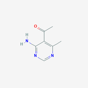 molecular formula C7H9N3O B060573 1-(4-Amino-6-methylpyrimidin-5-yl)ethanone CAS No. 176238-53-2