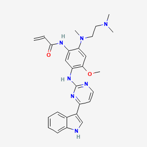 N-(5-((4-(1H-indol-3-yl)pyrimidin-2-yl)amino)-2-((2-(dimethylamino)ethyl)(methyl)amino)-4-methoxyphenyl)acrylamide