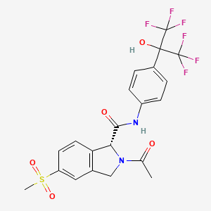 molecular formula C21H18F6N2O5S B605741 Unii-5G4XF6VU2Y CAS No. 2101291-07-8
