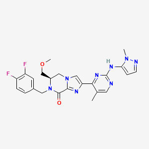 molecular formula C24H24F2N8O2 B605742 Tizaterkib CAS No. 2097416-76-5