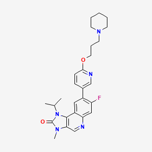 molecular formula C27H32FN5O2 B605744 AZD1390 CAS No. 2089288-03-7