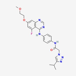 N-[4-[[5-fluoro-7-(2-methoxyethoxy)-4-quinazolinyl]amino]phenyl]-4-(1-methylethyl)-1H-1,2,3-triazole-1-acetamide