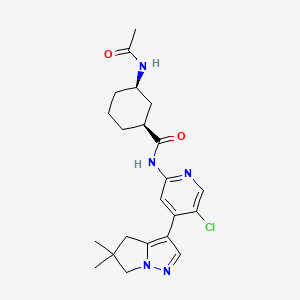 molecular formula C22H28ClN5O2 B605762 AZD4573 free base CAS No. 2057509-72-3