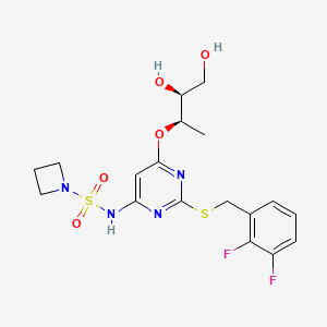 molecular formula C18H22F2N4O5S2 B605765 AZD-5069 CAS No. 878385-84-3