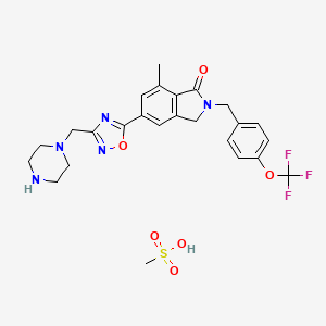 molecular formula C25H28F3N5O6S B605782 AZD-8529 mesylate CAS No. 1314217-69-0