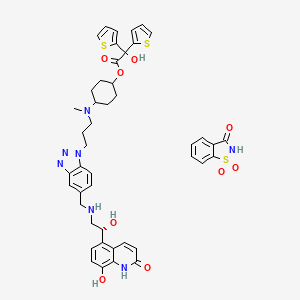 molecular formula C45H47N7O9S3 B605785 Navafenterol saccharinate CAS No. 1648550-37-1