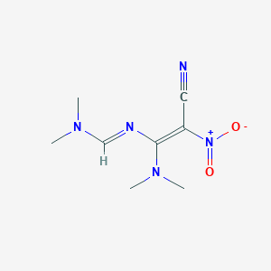 molecular formula C8H13N5O2 B6057875 N'-[(E)-2-cyano-1-(dimethylamino)-2-nitroethenyl]-N,N-dimethylmethanimidamide 