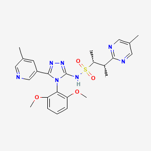 molecular formula C25H29N7O4S B605792 US10058550, Example 238.0 CAS No. 2049980-18-7