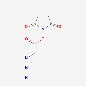 molecular formula C6H6N4O4 B605802 Aeide-C1-NHS ester CAS No. 824426-32-6