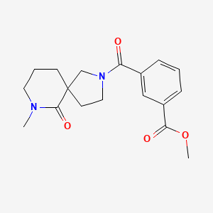 molecular formula C18H22N2O4 B6058082 Methyl 3-(7-methyl-6-oxo-2,7-diazaspiro[4.5]decane-2-carbonyl)benzoate 