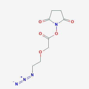 molecular formula C8H10N4O5 B605814 Azido-PEG1-CH2CO2-NHS 