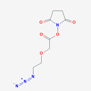 molecular formula C8H10N4O5 B605814 Azido-PEG1-CH2CO2-NHS CAS No. 1480545-09-2