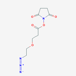 molecular formula C9H12N4O5 B605818 Azido-PEG1-NHS酯 CAS No. 1807530-06-8