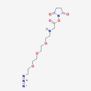 molecular formula C14H23N5O7 B605829 Azido-PEG3-aminoacetic acid-NHS ester 