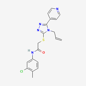 molecular formula C19H18ClN5OS B6058385 N-(3-chloro-4-methylphenyl)-2-{[4-(prop-2-en-1-yl)-5-(pyridin-4-yl)-4H-1,2,4-triazol-3-yl]sulfanyl}acetamide 