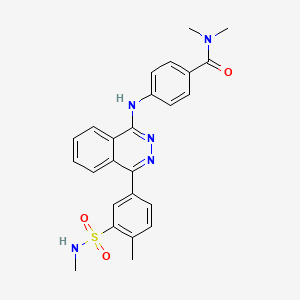 molecular formula C25H25N5O3S B6058412 N,N-dimethyl-4-({4-[4-methyl-3-(methylsulfamoyl)phenyl]phthalazin-1-yl}amino)benzamide 
