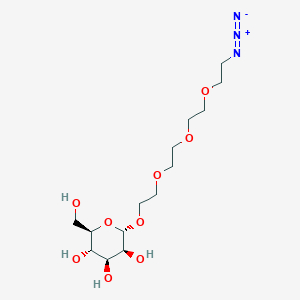 molecular formula C14H27N3O9 B605847 Azido-PEG4-alpha-D-mannose CAS No. 1632372-86-1