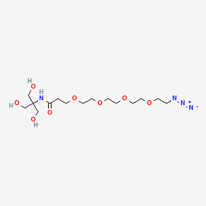 molecular formula C15H30N4O8 B605849 叠氮-PEG4-酰胺-三聚体 CAS No. 1398044-55-7