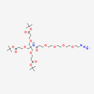molecular formula C36H66N4O14 B605850 叠氮化物-PEG4-酰胺基-三-(叔丁氧羰基乙氧甲基)-甲烷 CAS No. 1421933-29-0