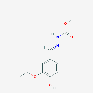 molecular formula C12H16N2O4 B6058529 N'-[(E)-(3-ETHOXY-4-HYDROXYPHENYL)METHYLIDENE]ETHOXYCARBOHYDRAZIDE 