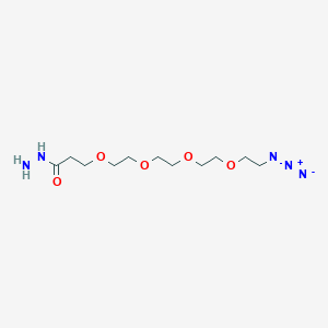 molecular formula C11H23N5O5 B605857 Azido-PEG4-hydrazide HCl Salt CAS No. 2170240-96-5