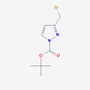 molecular formula C9H13BrN2O2 B060586 tert-Butyl 3-(bromomethyl)-1H-pyrazole-1-carboxylate CAS No. 186551-69-9