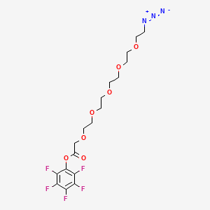 molecular formula C18H22F5N3O7 B605869 Azido-PEG5-CH2CO2-PFP 